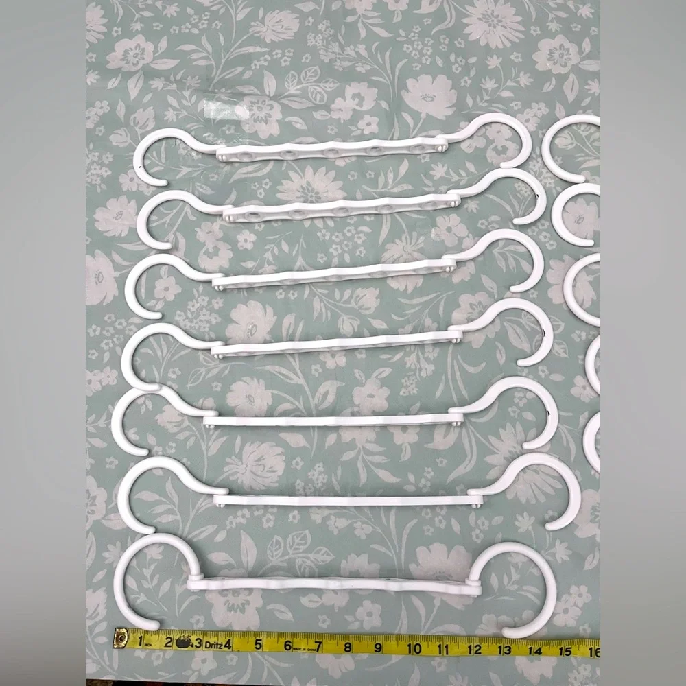 Set (12) of White Closet Hanger Connectors